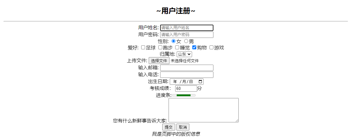 HTML 表单