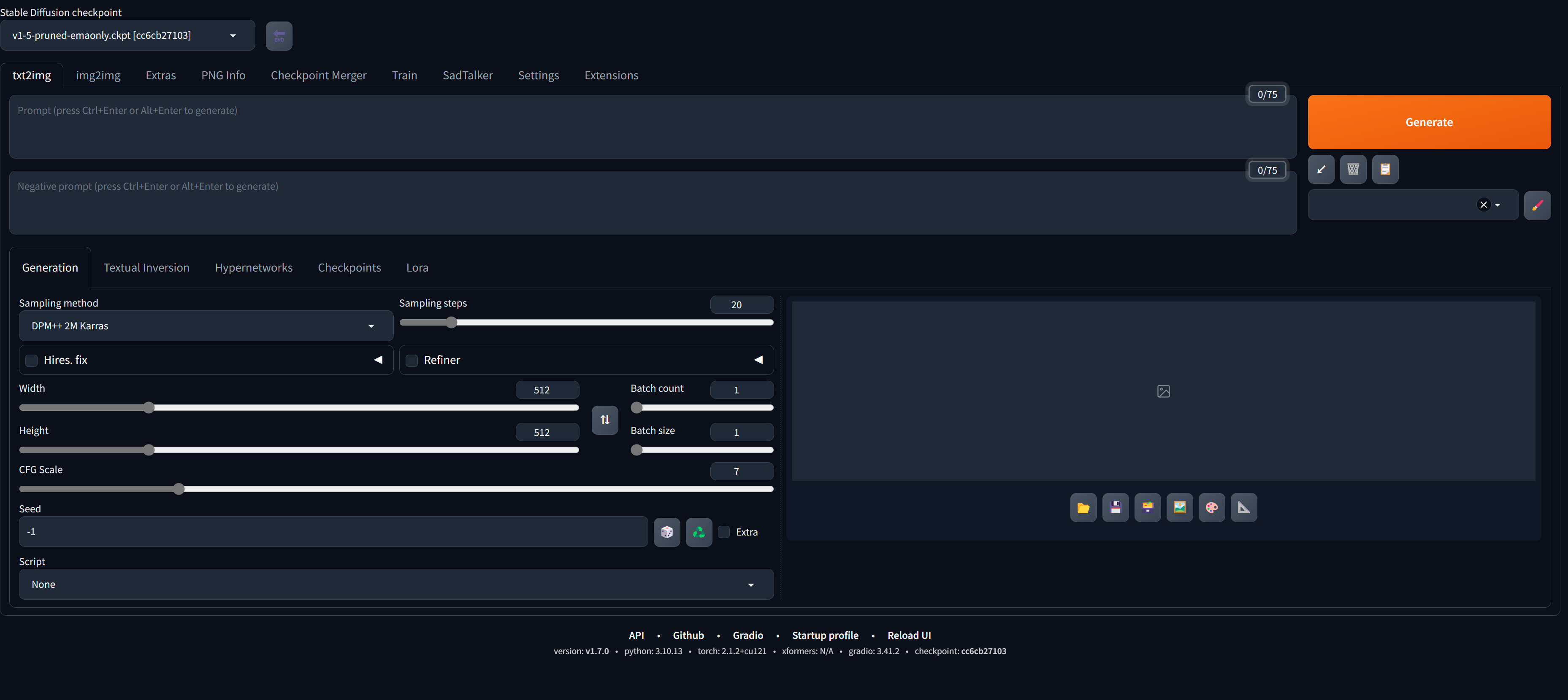 在Ubuntu22.04上部署Stable Diffusion