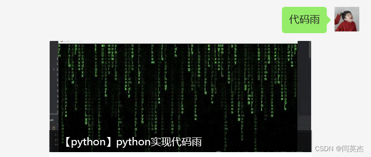 【python】python实现代码雨【附源码】