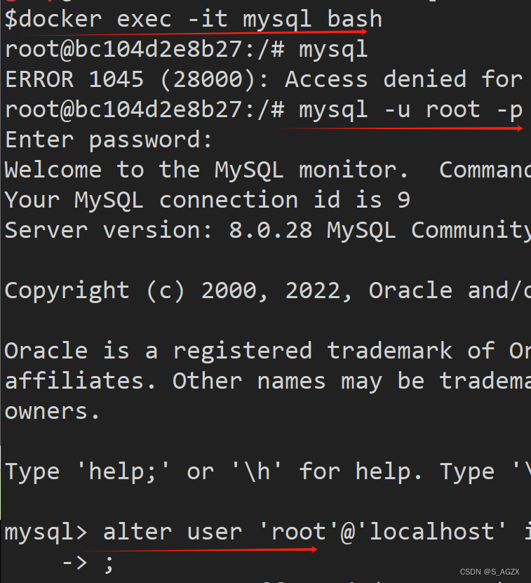 linux下用docker安装mysql及导入文件