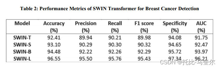 6.7.12 使用 SWIN Transformer 通过热图像实现乳腺癌检测系统