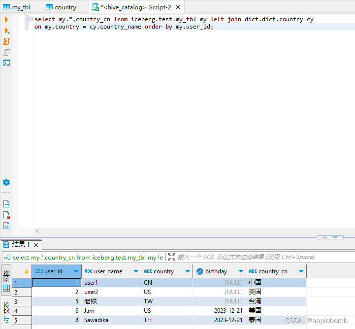 【湖仓一体尝试】MYSQL和HIVE数据联合查询