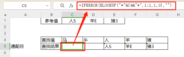 Excel第26享：模糊查找之Hlookup函数与通配符的嵌套