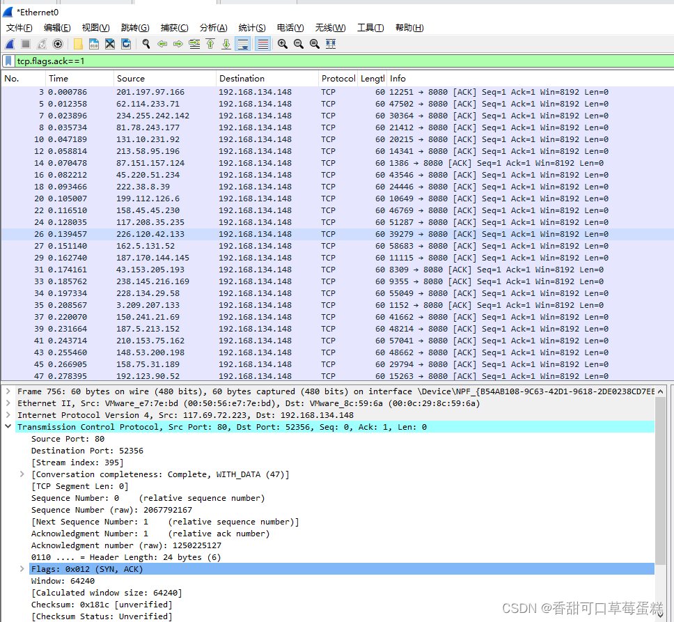 使用 Scapy 库编写 TCP ACK 洪水攻击脚本