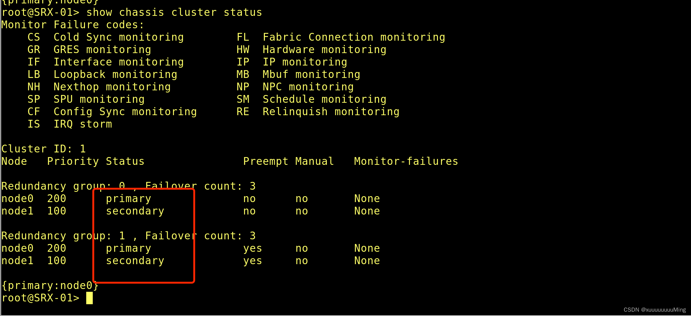 Juniper SRX防火墙HA Cluster更换故障设备