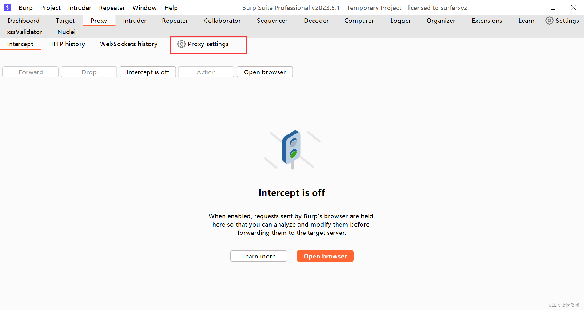 使用burpsuit的repeater模块点击send后response模块提示Failed to connect to ×××.×××.××