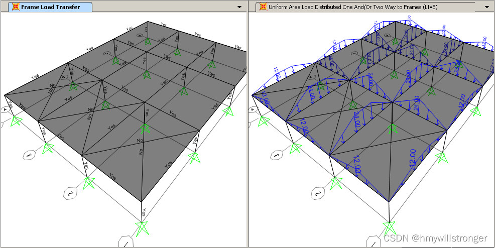 【SAP2000】在框架结构中应用分布式面板荷载Applying Distributed Panel Loads to Frame Structures