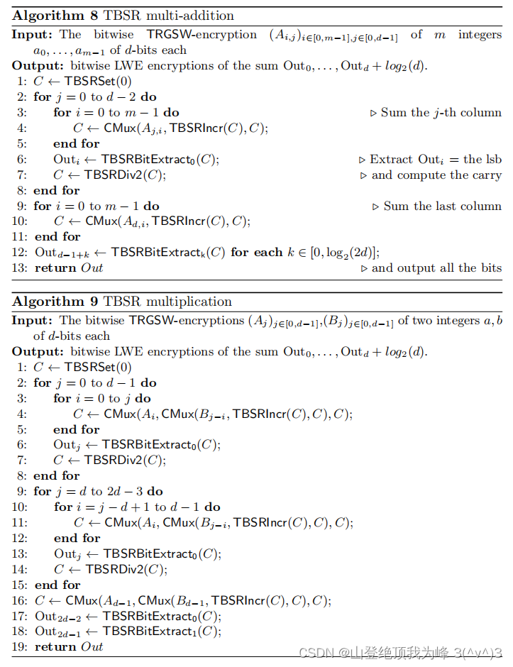 Leveled mode of TFHE