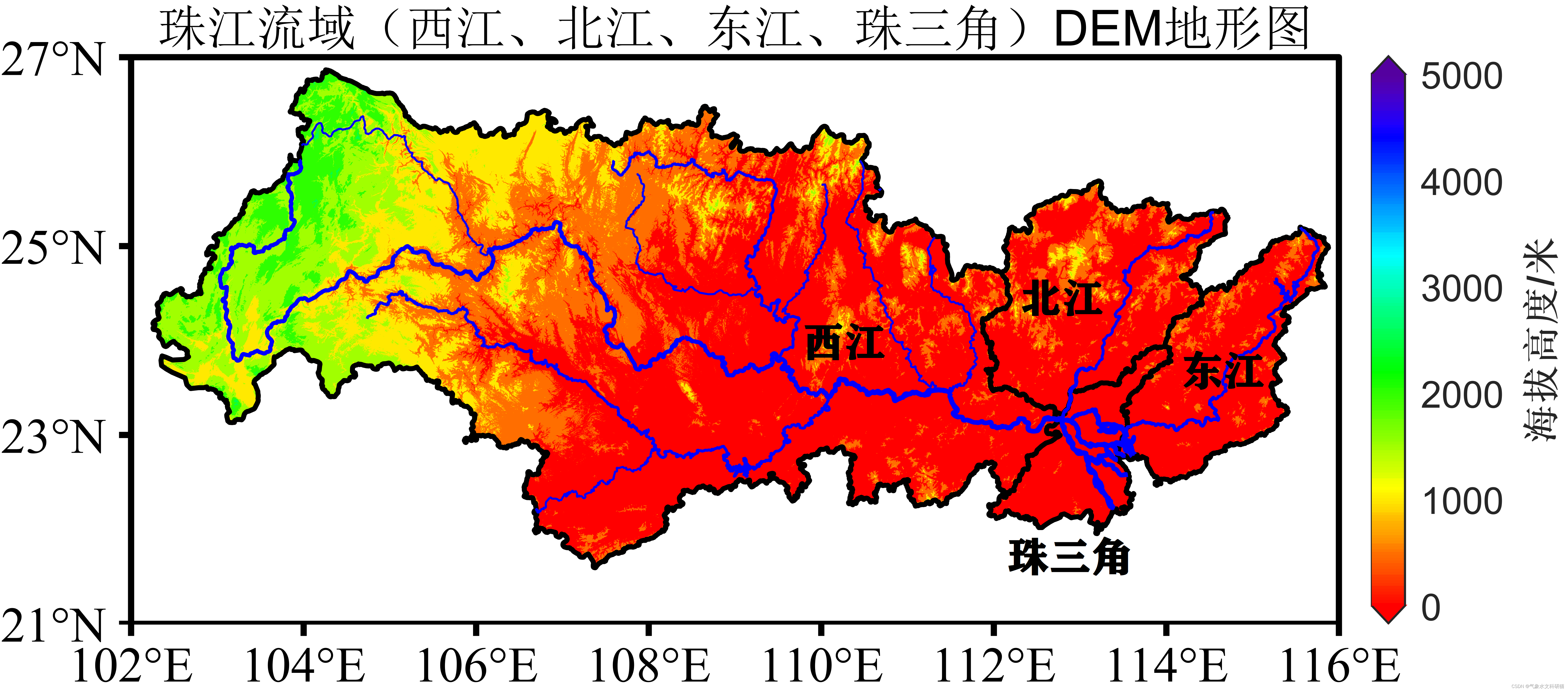珠江流域及其二级子流域shp_珠江流域shp文件-CSDN博客