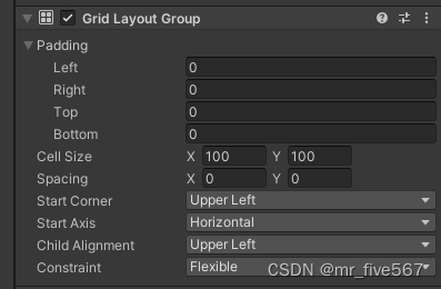 Unity <span style='color:red;'>网格</span><span style='color:red;'>布局</span>控件-<span style='color:red;'>Grid</span> Layout Group