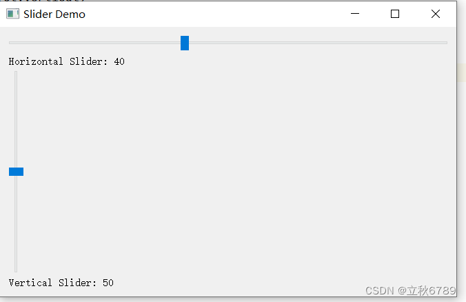 pyqt 滑动条控件QSlider