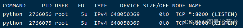 Linux<span style='color:red;'>服务器</span><span style='color:red;'>一个</span><span style='color:red;'>端口</span>对应<span style='color:red;'>两</span><span style='color:red;'>个</span>进程号