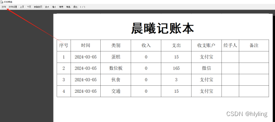 轻松记录收支明细，智慧分析财务情况，一键打印保存！“