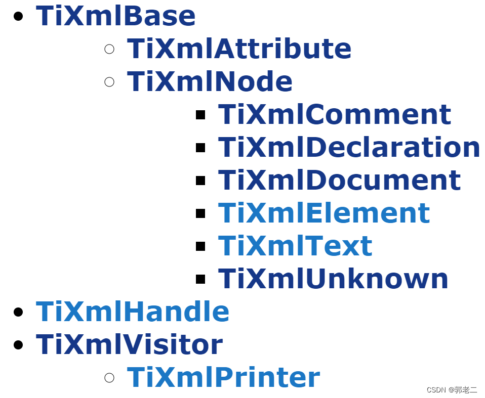 【XML】<span style='color:red;'>TinyXML</span> 详解（二）：接口详解