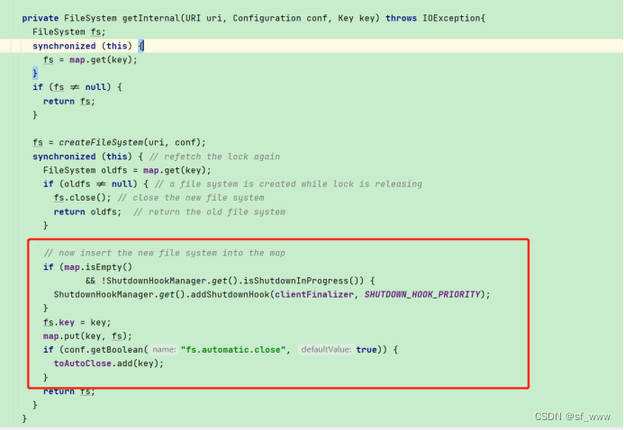 hadoop FileSystem是否要close