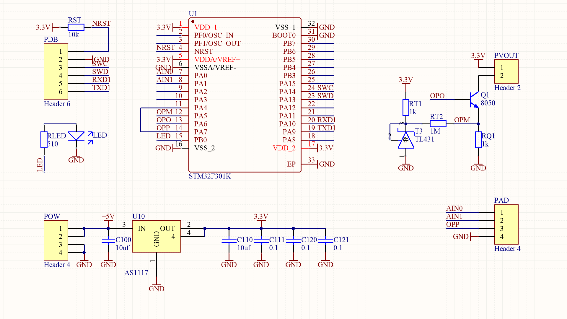 基于stm32f301k的恒流源与电压信号检测