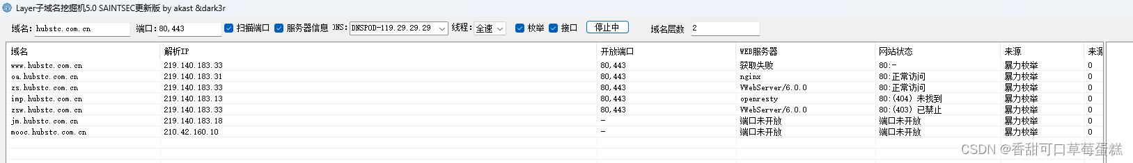 收集子域名信息（三）：Layer 工具（附链接）