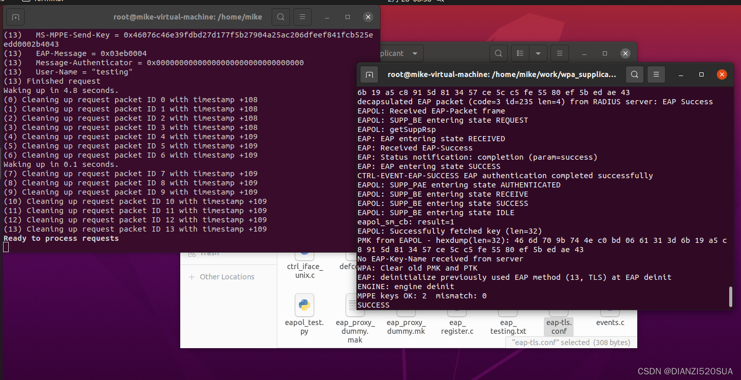 EAP-TLS实验之Ubuntu20.04环境搭建配置（FreeRADIUS3.0）(四)
