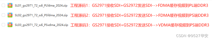 PGA高端项目：FPGA基于GS2971+GS2972架构的SDI视频收发，提供3套工程源码和技术支持