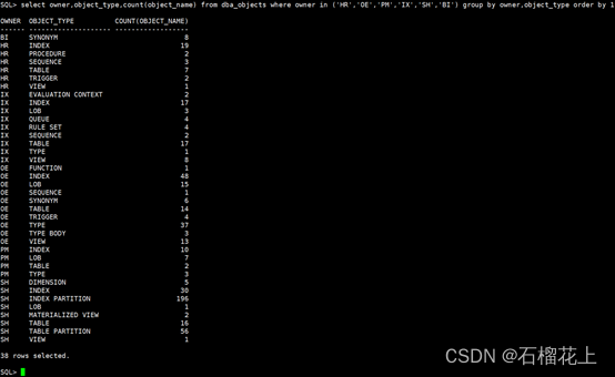 oracle 19c上安装样例数据库