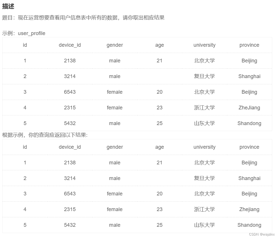 SQL语句学习+牛客基础39SQL