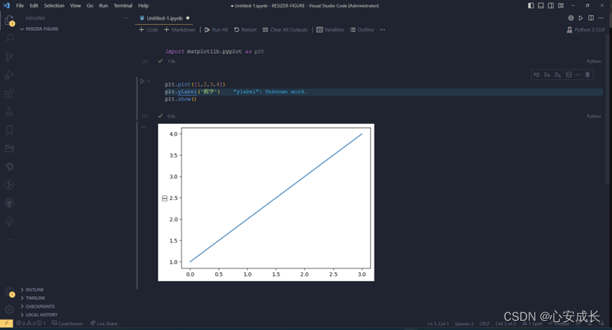 如何使用VSCode上运行Jupyter，详细案例过程出可视化图