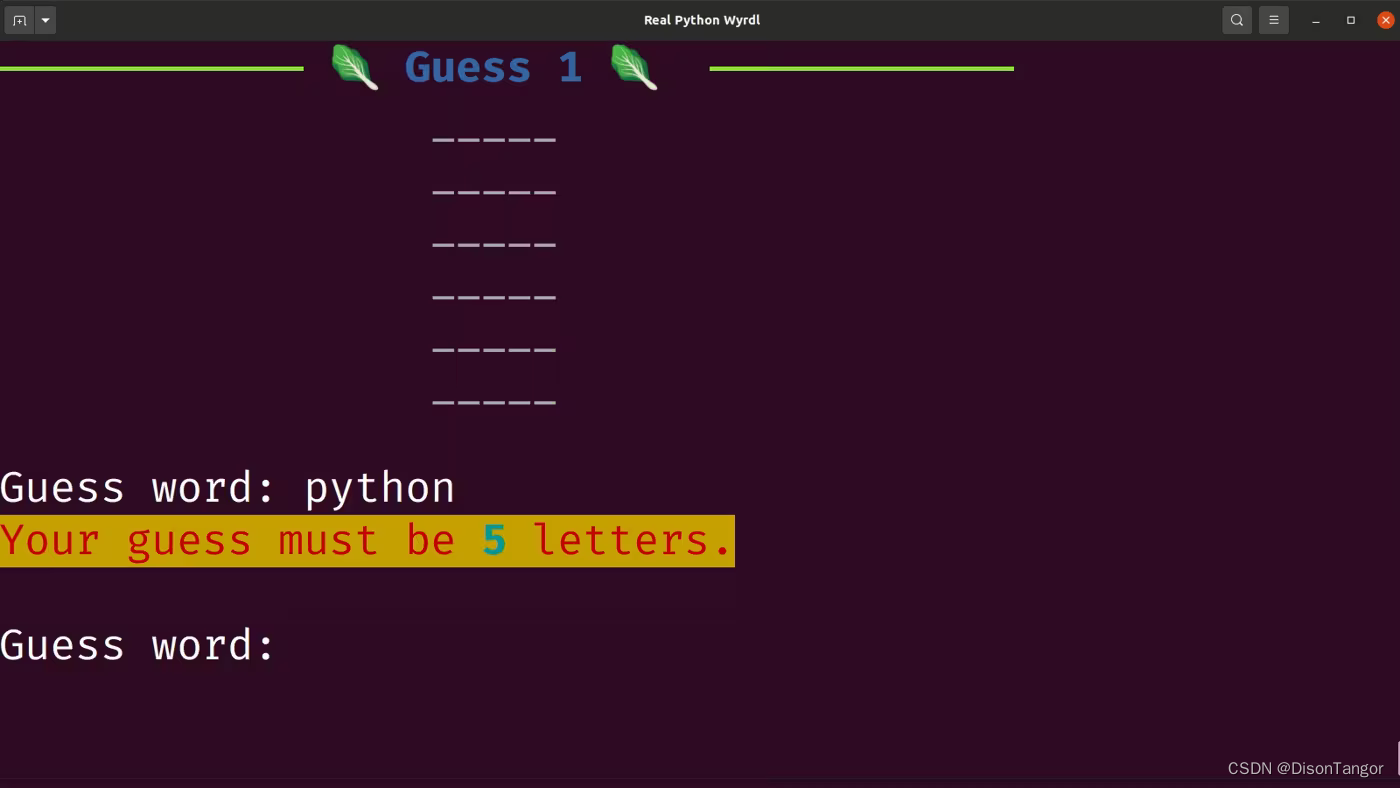 【Dison夏令营 Day 07】用 Python 和 Rich 制作 Wordle克隆(下篇）