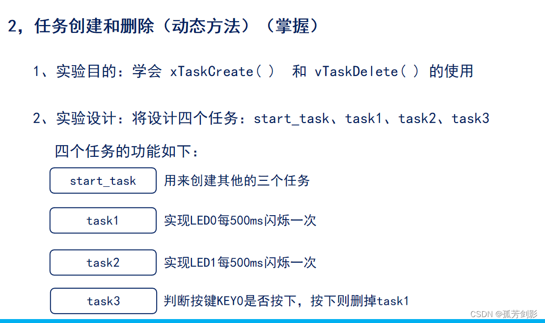 4.任务创建和删除的API函数