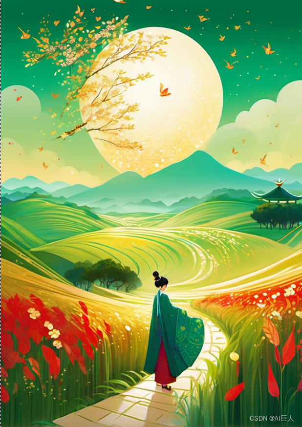 ai绘画教程 清明海报设计