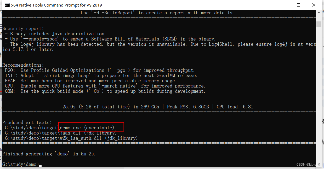 JAVA自学尝鲜graalvm21打包springboot3.2.4为exe