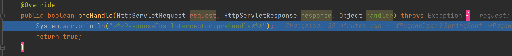 <span style='color:red;'>What</span> does `HandlerInterceptor` do?