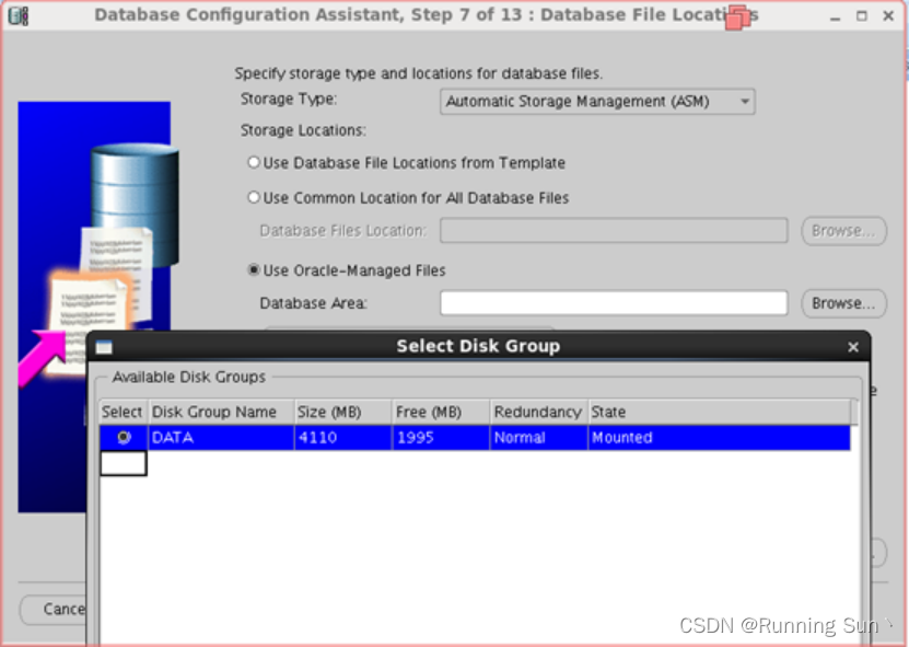 Oracle DBCA工具图形化方式检测不到ASM磁盘组(解决各种报错)