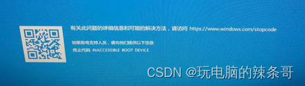 Bug 检查 0x7B：INACCESSIBLE_BOOT_DEVICE（未解决）