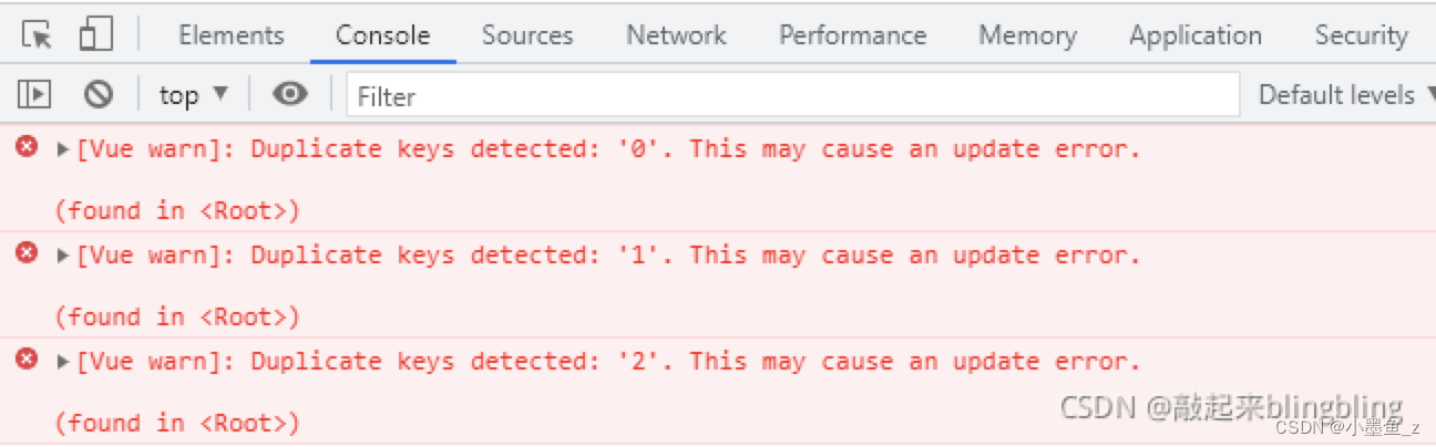 【vue】报错 Duplicate keys detected 解决方案