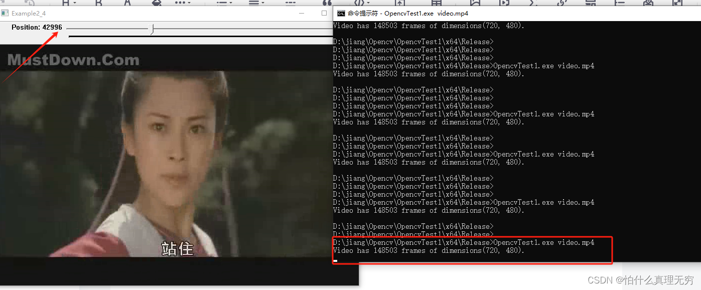 Opencv 入门<span style='color:red;'>三</span>（视频<span style='color:red;'>滑动</span>条<span style='color:red;'>窗口</span>）