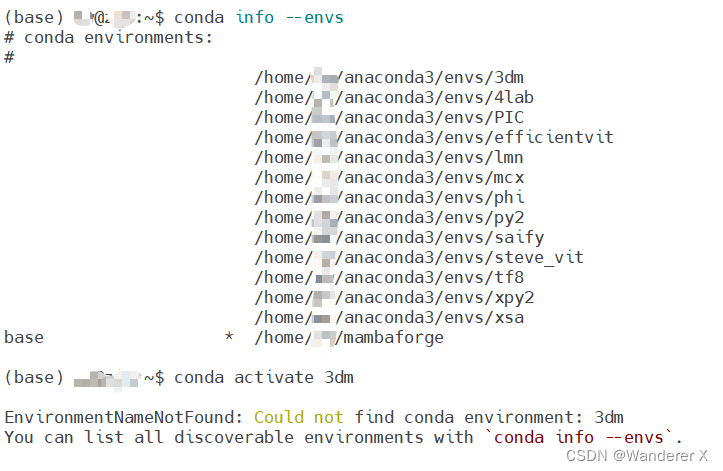 <span style='color:red;'>conda</span>存在<span style='color:red;'>环境</span>但是无法使用名字<span style='color:red;'>激活</span>