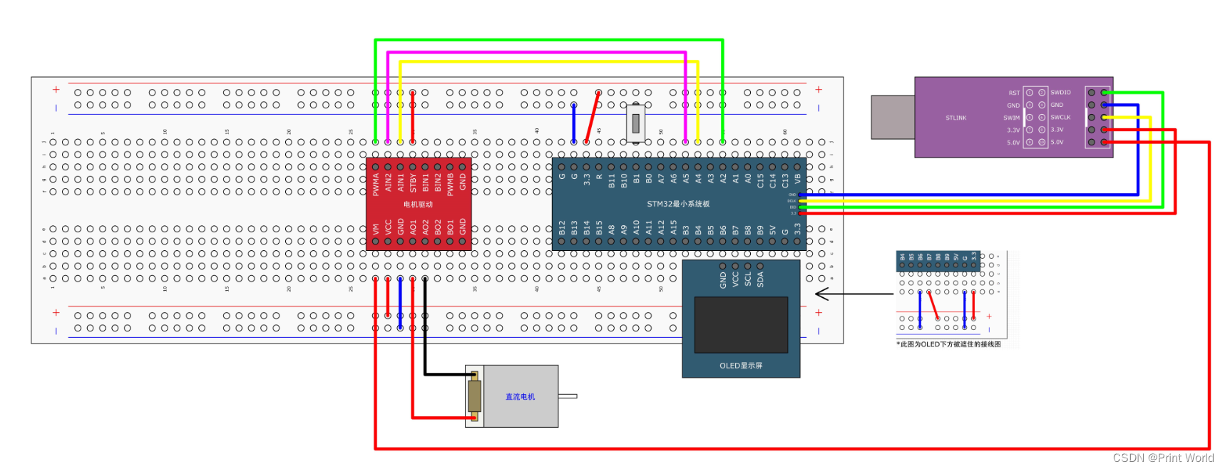 【STM32】STM32学习笔记-PWM驱动LED呼吸灯 舵机 直流电机(16)