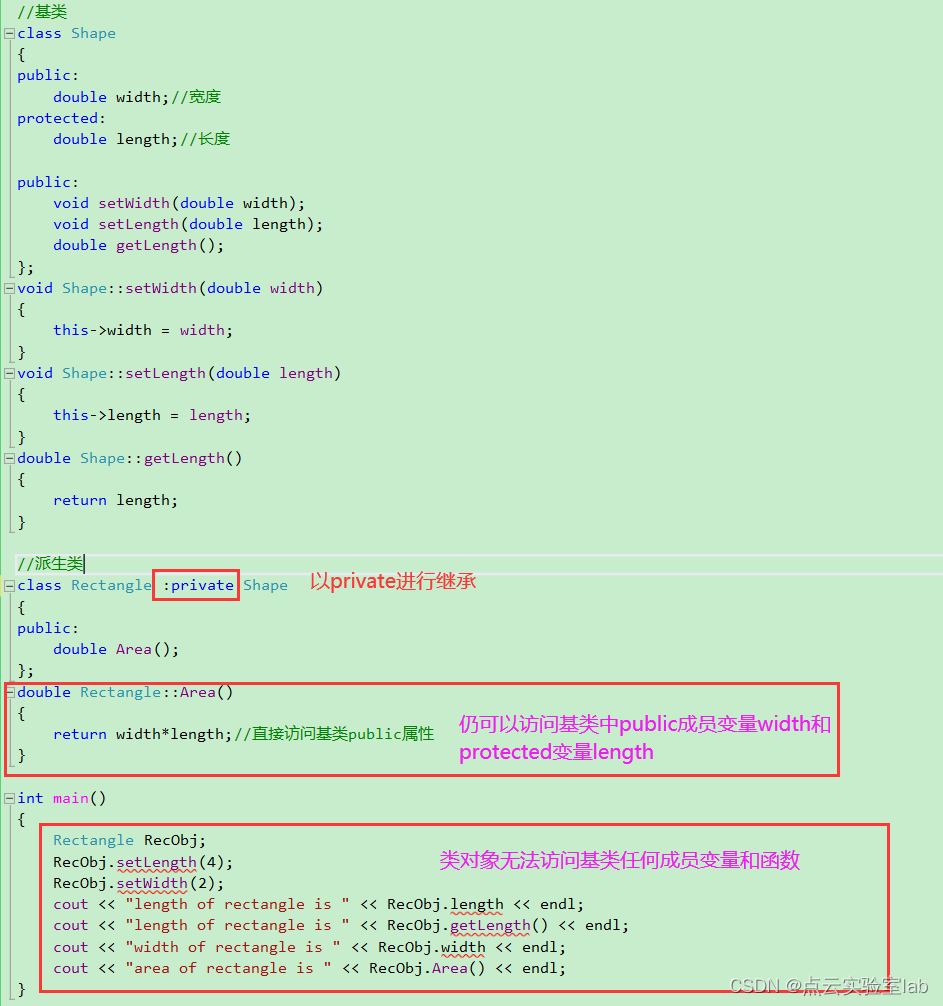 C++之类的三种继承修饰符（public、private、protected）总结