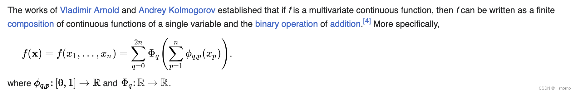 Kolmogorov-Arnold表示定理（cr. wikipedia)