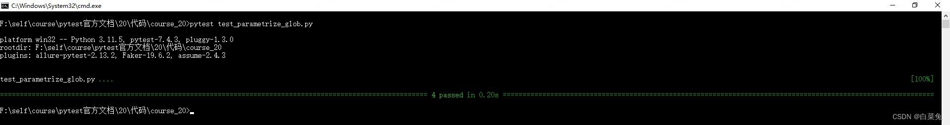 20、pytest中的参数化