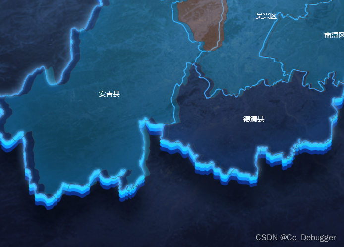 echarts地图map鼠标移入区域颜色（渐变）