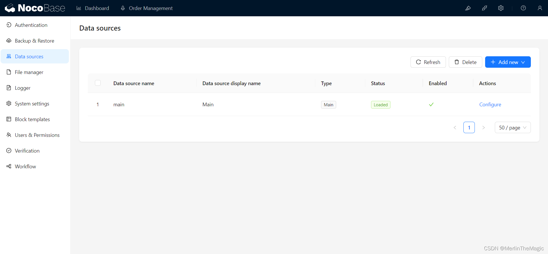 nocobase datasource