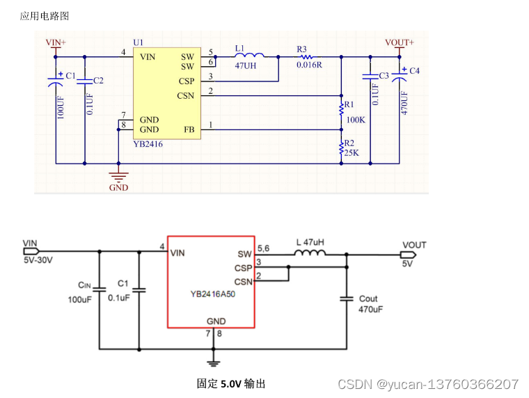 YB2416 SOP8封装30V耐压 低成本3A电流同步降压车充芯片