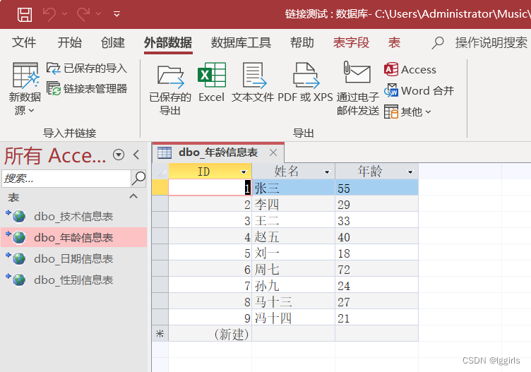 Access2019直接将数据导入SQL Server数据库中,再直接链接回来