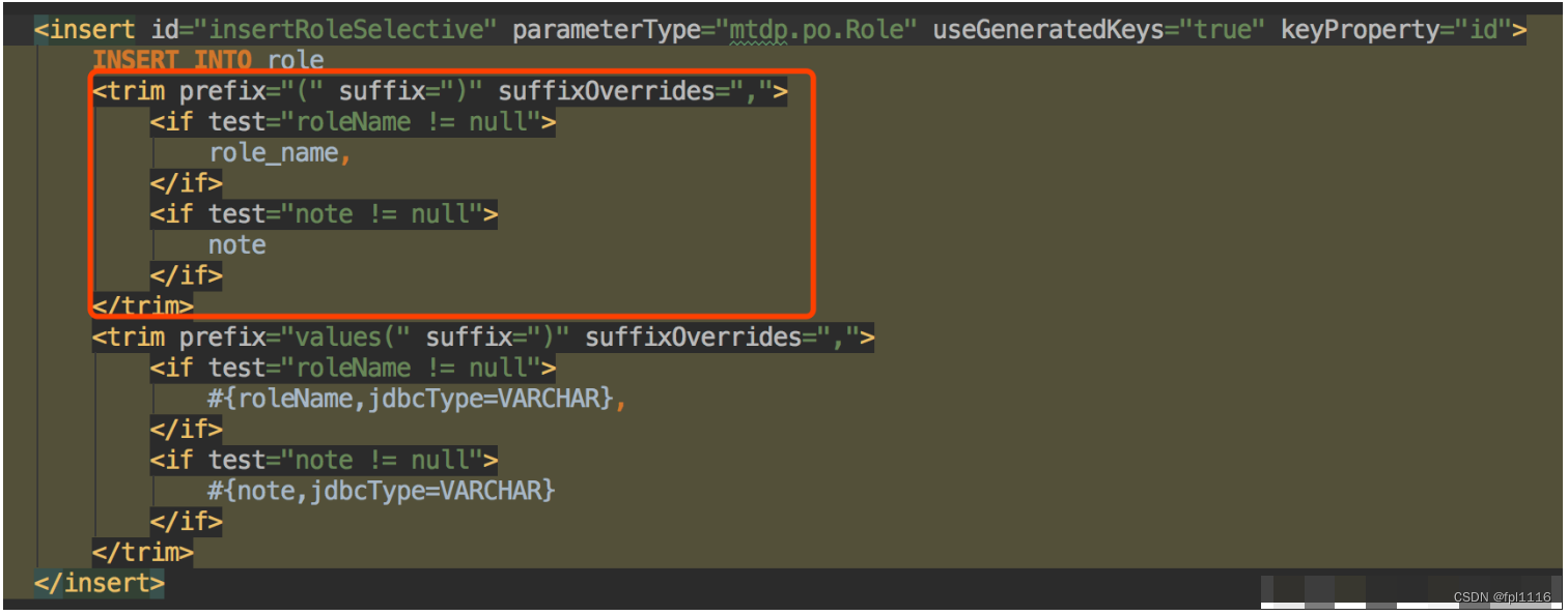 MyBatis动态SQL中if，where，set，trim四种标签的使用和联系