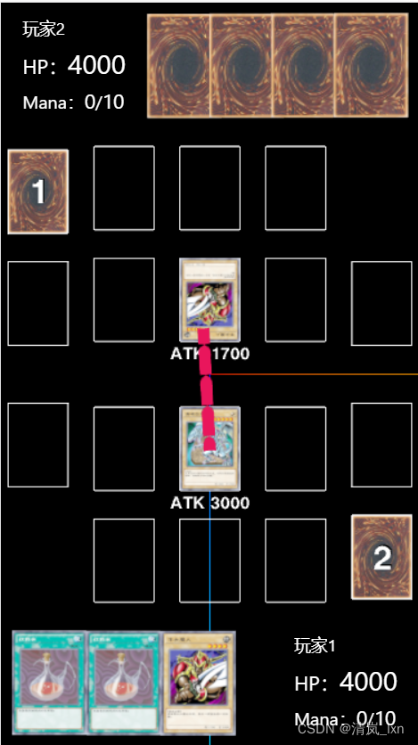 vue3+threejs新手从零开发卡牌游戏（十八）：己方场上手牌添加画线