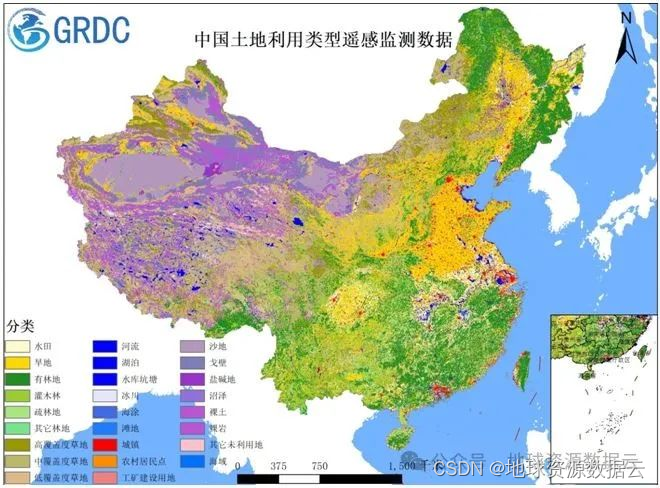 免费分享】1985-2022中国年度土地覆盖数据集_1985-2022年30m全国逐年 