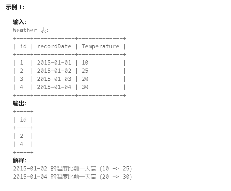 9 - 上升的温度（高频 SQL 50 题基础版)