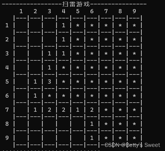 贝蒂快扫雷~（C语言）