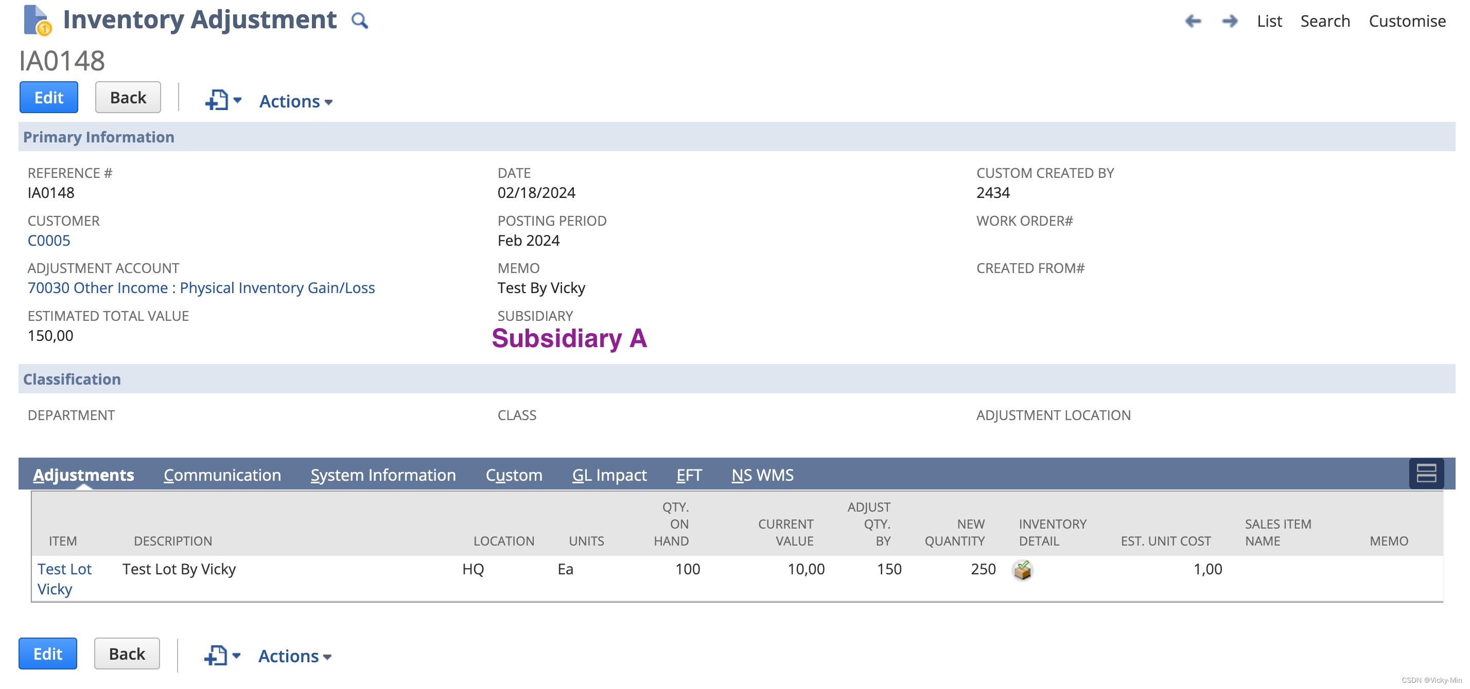 NetSuite 中Inventory Adjustment批次物料CSV导入分析一_infor ln手动调整库存-CSDN博客
